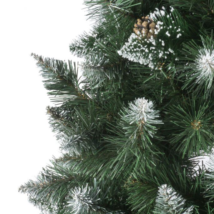 Künstlicher Weihnachtsbaum Kiefer Natur-Weiss Beschneit Slim Fairytrees