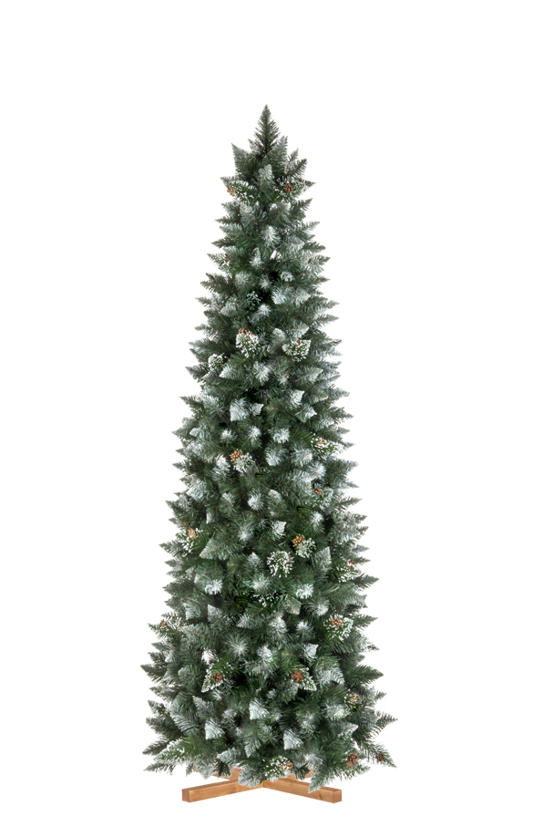 Künstlicher Weihnachtsbaum Kiefer Natur-Weiss Beschneit Slim Fairytrees